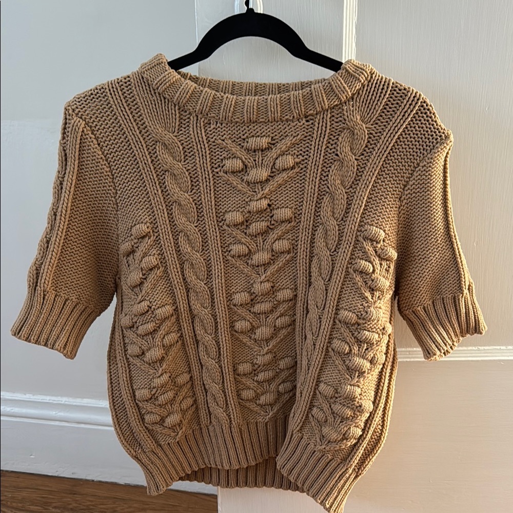 Cable Knit Tan Sweater
